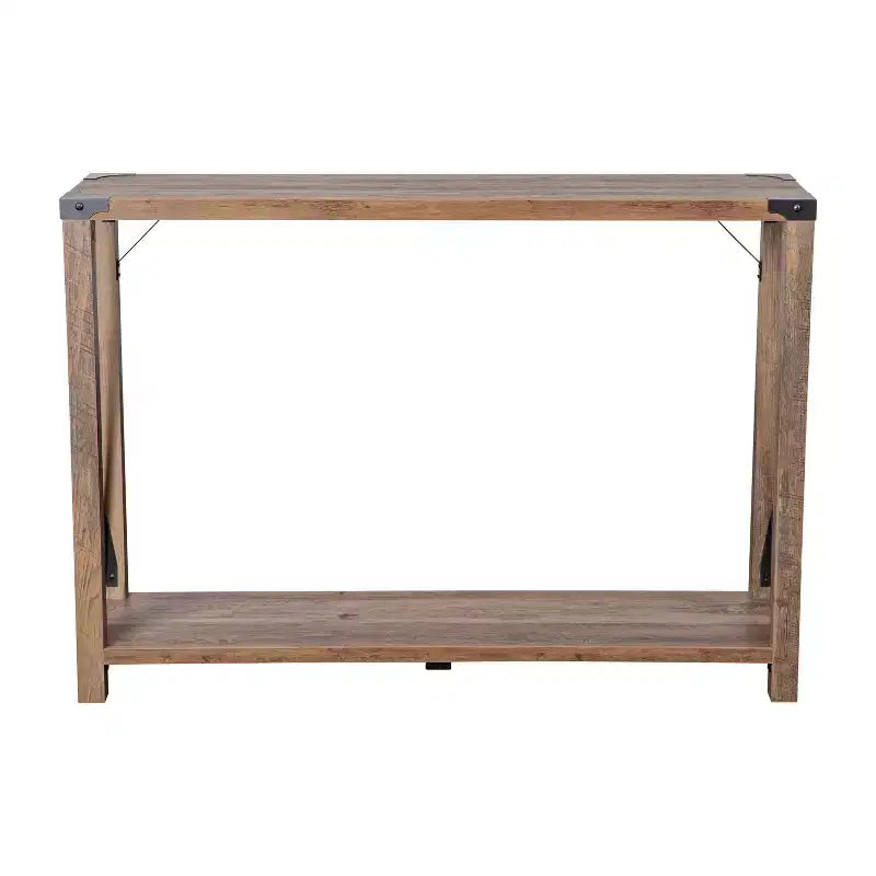 Consolle stile fattoria in rovere rustico/grigio lavato, 2 colori, 1 persona