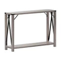 Consolle stile fattoria in rovere rustico/grigio lavato, 2 colori, 1 persona