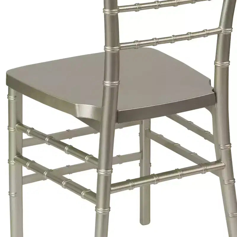 Sedia Chiavari impilabile in resina – Nero / Champagne / Oro / Mogano / Peltro / Argento / Bianco, Set da 2