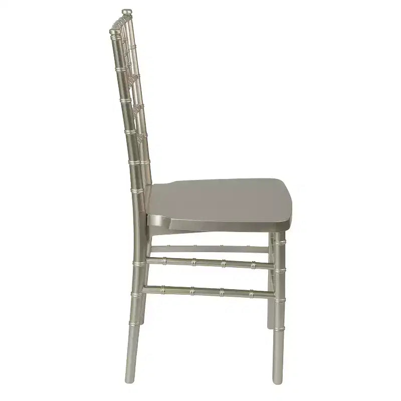 Sedia Chiavari impilabile in resina – Nero / Champagne / Oro / Mogano / Peltro / Argento / Bianco, Set da 2