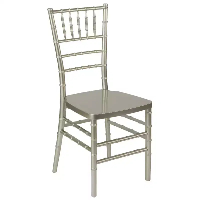 Sedia Chiavari impilabile in resina – Nero / Champagne / Oro / Mogano / Peltro / Argento / Bianco, Set da 2