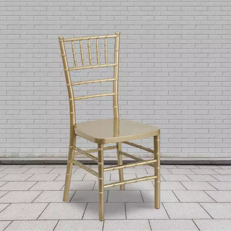 Sedia Chiavari impilabile in resina – Nero / Champagne / Oro / Mogano / Peltro / Argento / Bianco, Set da 2