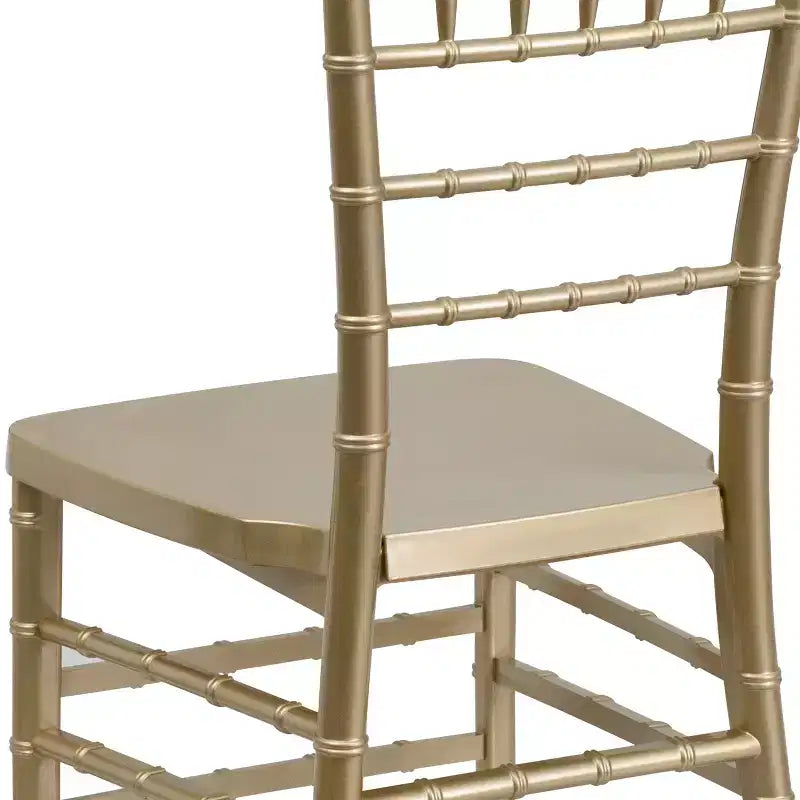 Sedia Chiavari impilabile in resina – Nero / Champagne / Oro / Mogano / Peltro / Argento / Bianco, Set da 2