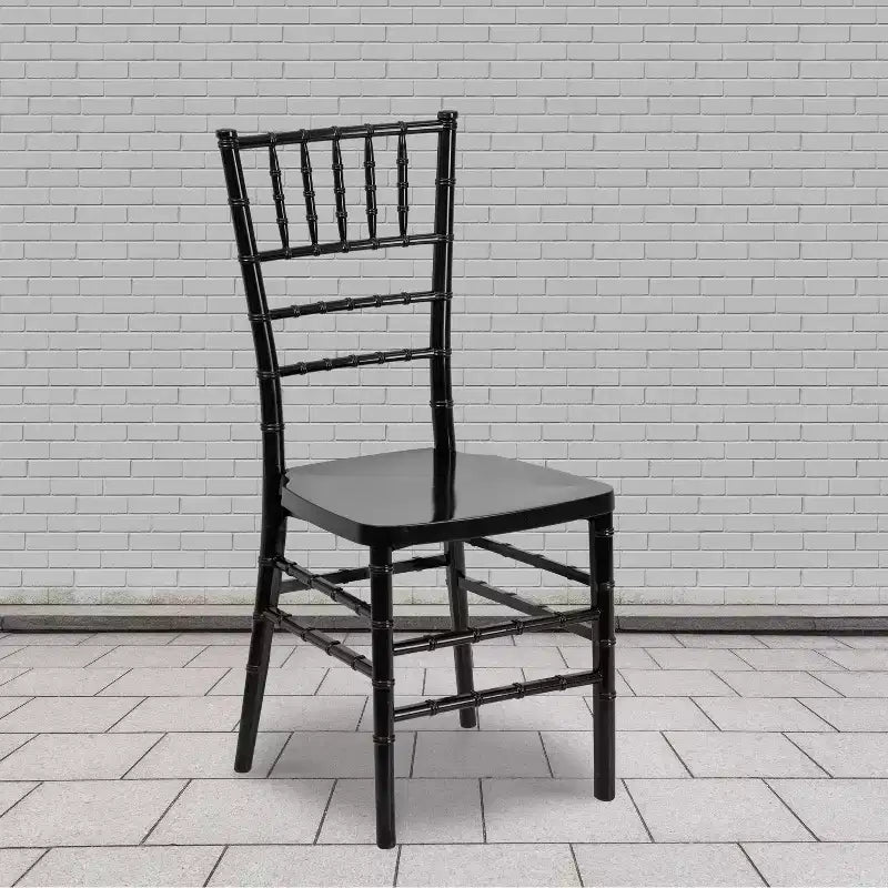 Sedia Chiavari impilabile in resina – Nero / Champagne / Oro / Mogano / Peltro / Argento / Bianco, Set da 2