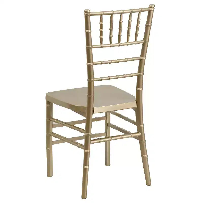 Sedia Chiavari impilabile in resina – Nero / Champagne / Oro / Mogano / Peltro / Argento / Bianco, Set da 2