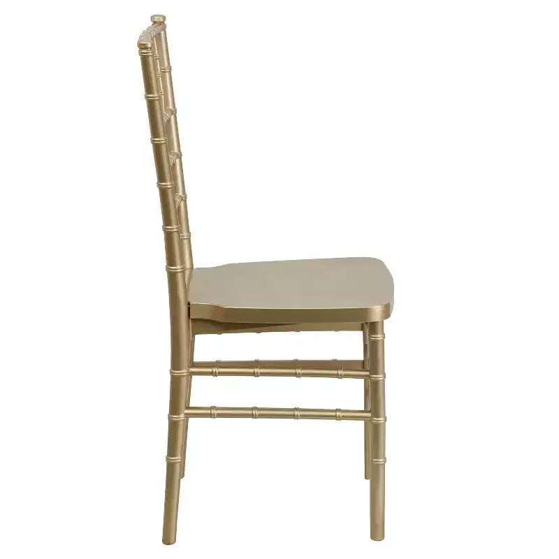 Sedia Chiavari impilabile in resina – Nero / Champagne / Oro / Mogano / Peltro / Argento / Bianco, Set da 2