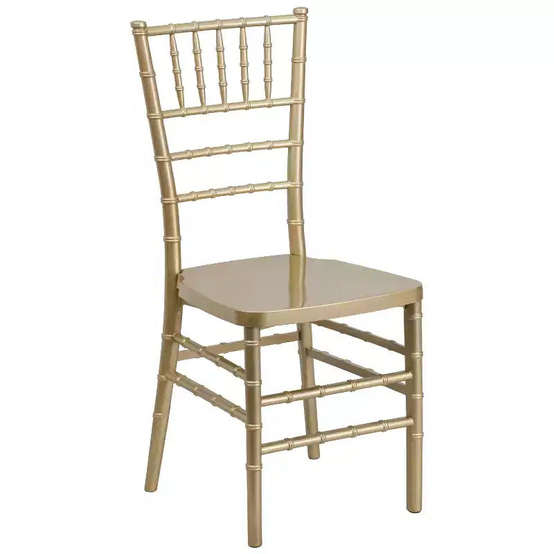 Sedia Chiavari impilabile in resina – Nero / Champagne / Oro / Mogano / Peltro / Argento / Bianco, Set da 2