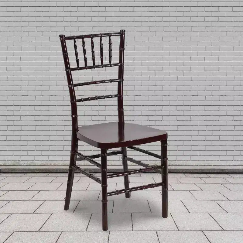 Sedia Chiavari impilabile in resina – Nero / Champagne / Oro / Mogano / Peltro / Argento / Bianco, Set da 2