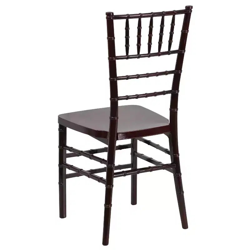 Sedia Chiavari impilabile in resina – Nero / Champagne / Oro / Mogano / Peltro / Argento / Bianco, Set da 2
