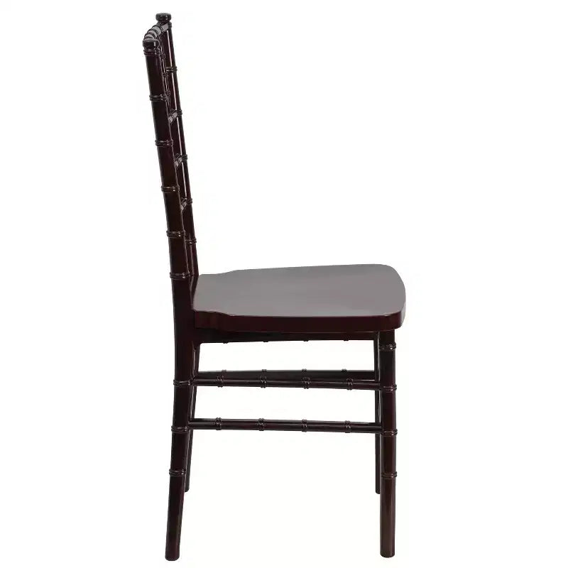 Sedia Chiavari impilabile in resina – Nero / Champagne / Oro / Mogano / Peltro / Argento / Bianco, Set da 2