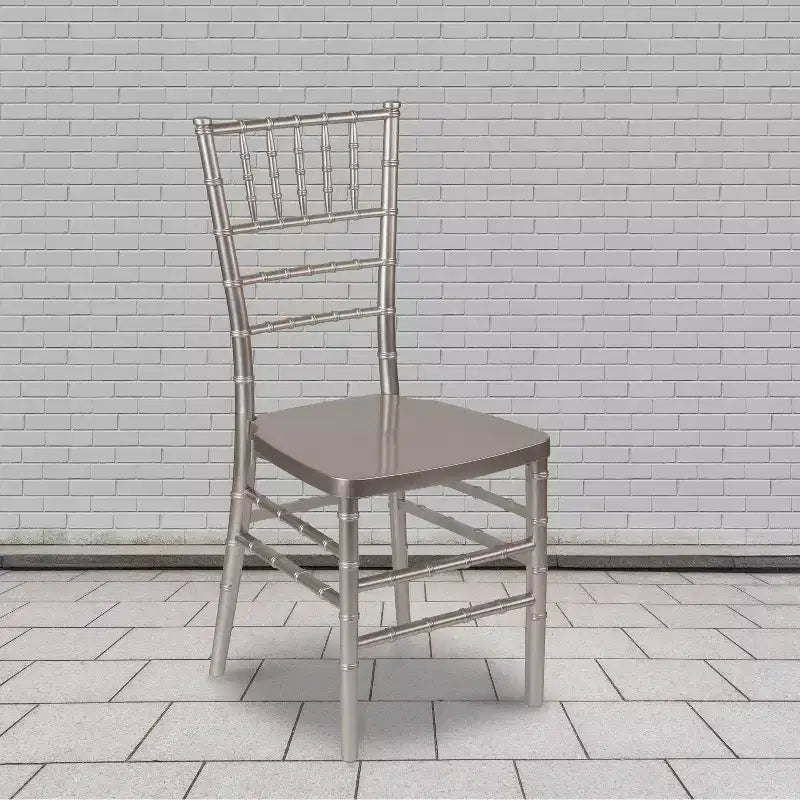 Sedia Chiavari impilabile in resina – Nero / Champagne / Oro / Mogano / Peltro / Argento / Bianco, Set da 2