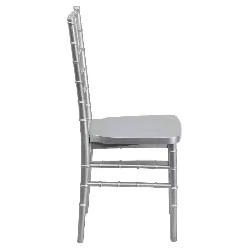 Sedia Chiavari impilabile in resina – Nero / Champagne / Oro / Mogano / Peltro / Argento / Bianco, Set da 2