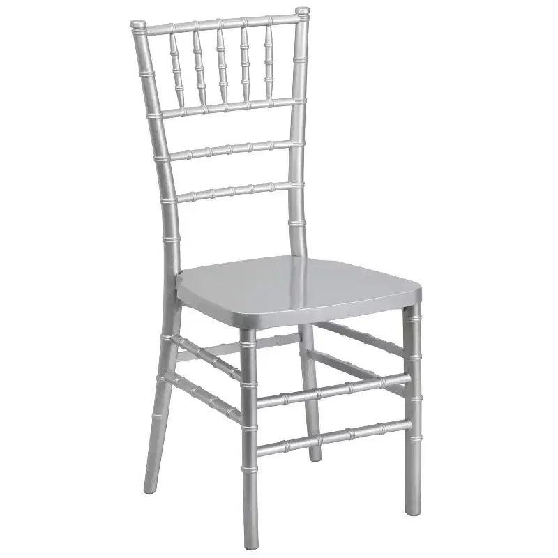 Sedia Chiavari impilabile in resina – Nero / Champagne / Oro / Mogano / Peltro / Argento / Bianco, Set da 2