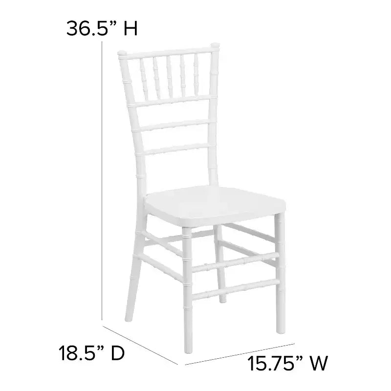 Sedia Chiavari impilabile in resina – Nero / Champagne / Oro / Mogano / Peltro / Argento / Bianco, Set da 2