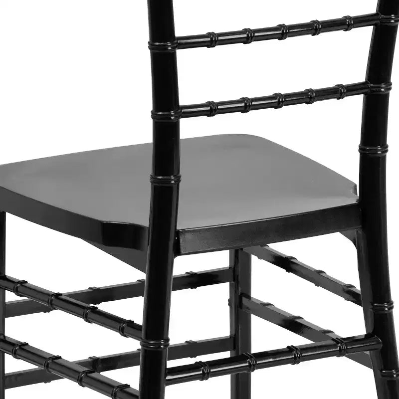 Sedia Chiavari impilabile in resina – Nero / Champagne / Oro / Mogano / Peltro / Argento / Bianco, Set da 2
