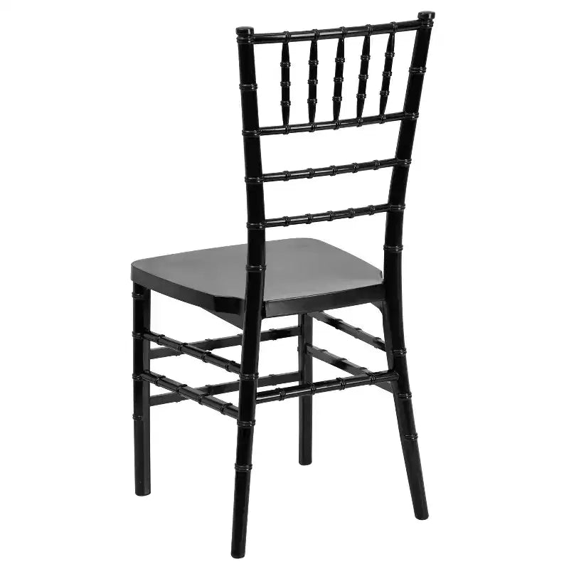 Sedia Chiavari impilabile in resina – Nero / Champagne / Oro / Mogano / Peltro / Argento / Bianco, Set da 2