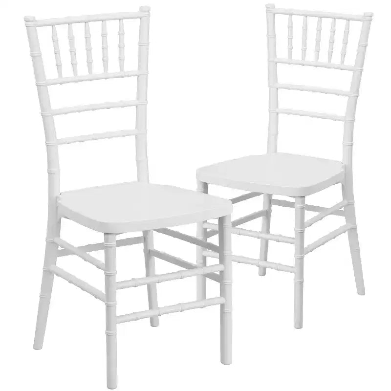 Sedia Chiavari impilabile in resina – Nero / Champagne / Oro / Mogano / Peltro / Argento / Bianco, Set da 2