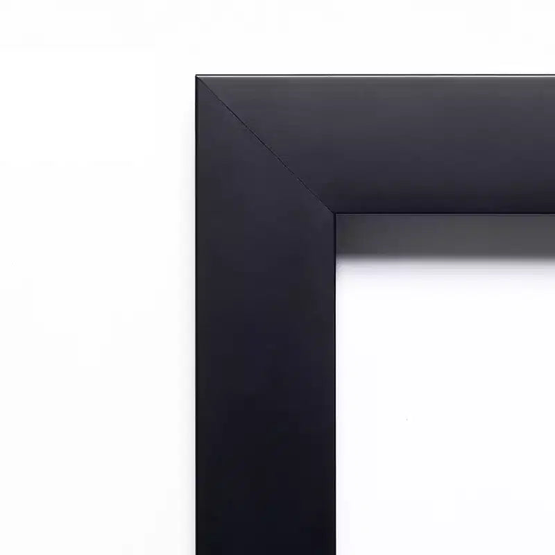Specchio da parete con cornice in legno nero opaco, Singolo, Varie misure