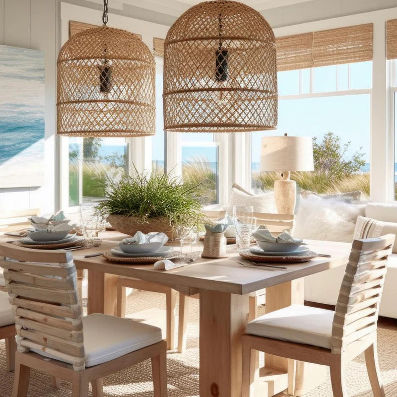 Sedia da pranzo con schienale a X Driftwood, lino beige, set da 2
